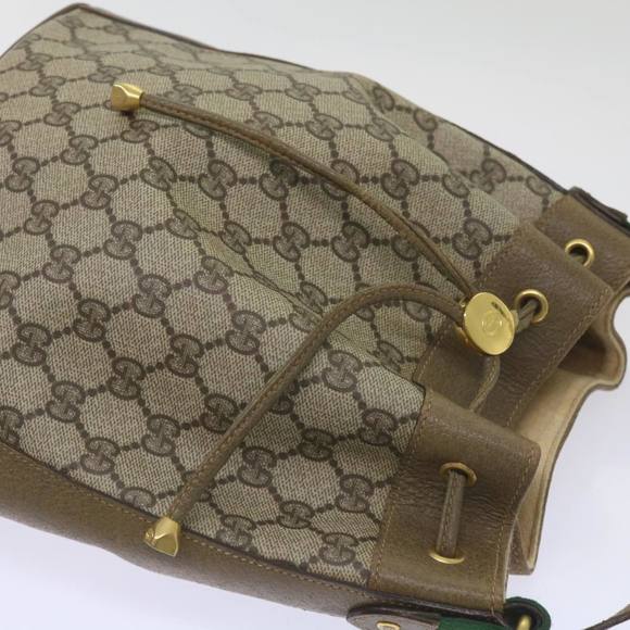 GUCCI GG Supreme Web Sherry Line Shoulder Bag PVC Beige 41 02 034 Auth ep3406 - Picture 14 of 16